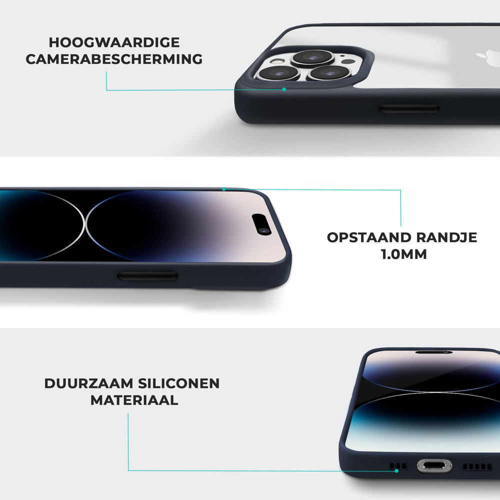 Coverzs Coverzs iPhone 12 Pro Max Acrylrand Hülle mattiert (Dunkelblau) Coverzs Coverzs iPhone 12 Pro Max Acrylrand Hülle mattiert (Dunkelblau)