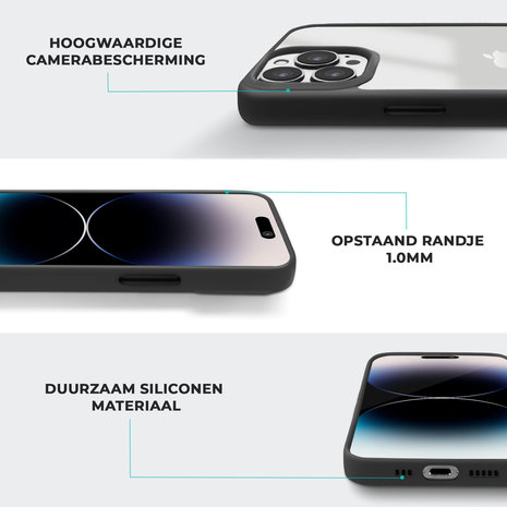Coverzs Coverzs iPhone 12 Pro Max Acrylrand Hülle mattiert (Schwarz) Coverzs Coverzs iPhone 12 Pro Max Acrylrand Hülle mattiert (Schwarz)