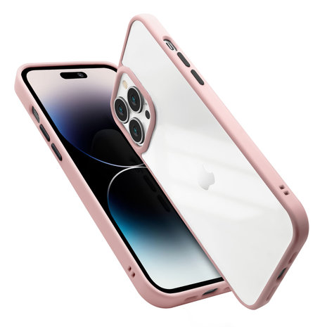 Coverzs Coverzs iPhone 12 Pro Max Acrylrand Hülle mattiert (Pink) Coverzs Coverzs iPhone 12 Pro Max Acrylrand Hülle mattiert (Pink)