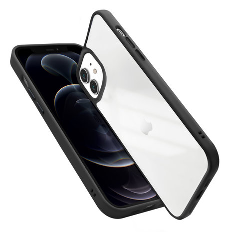 Coverzs Coverzs iPhone 12 Acrylrand Hülle mattiert (Schwarz) Coverzs Coverzs iPhone 12 Acrylrand Hülle mattiert (Schwarz)