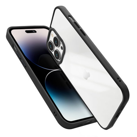 Coverzs Coverzs iPhone 13 Pro Acrylrand Hülle mattiert (Schwarz) Coverzs Coverzs iPhone 13 Pro Acrylrand Hülle mattiert (Schwarz)