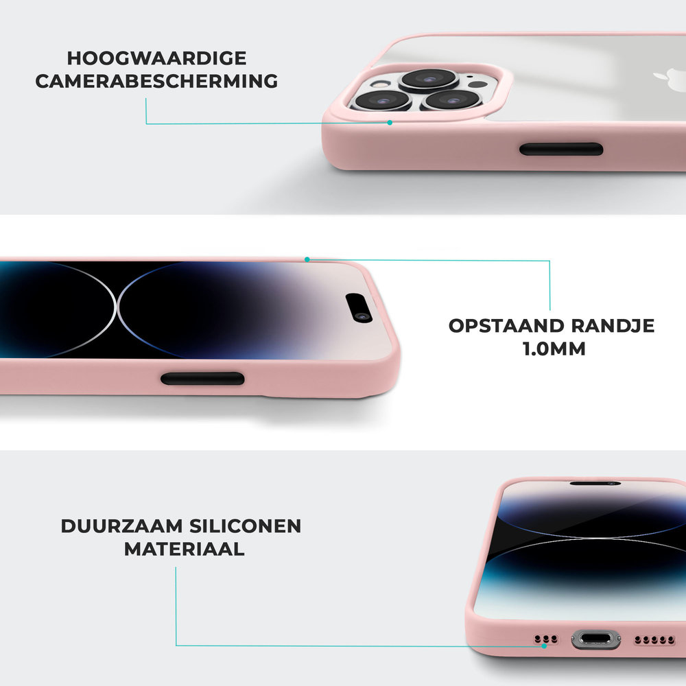 Coverzs Coverzs iPhone 13 Pro Acrylrand Hülle mattiert (Pink) Coverzs Coverzs iPhone 13 Pro Acrylrand Hülle mattiert (Pink)