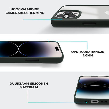 Coverzs Coverzs iPhone 14 Pro Max Acrylrand Hülle mattiert (Grün) Coverzs Coverzs iPhone 14 Pro Max Acrylrand Hülle mattiert (Grün)