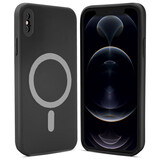 ShieldCase® iPhone X Magsafe Seidene Silikonhülle (Schwarz)