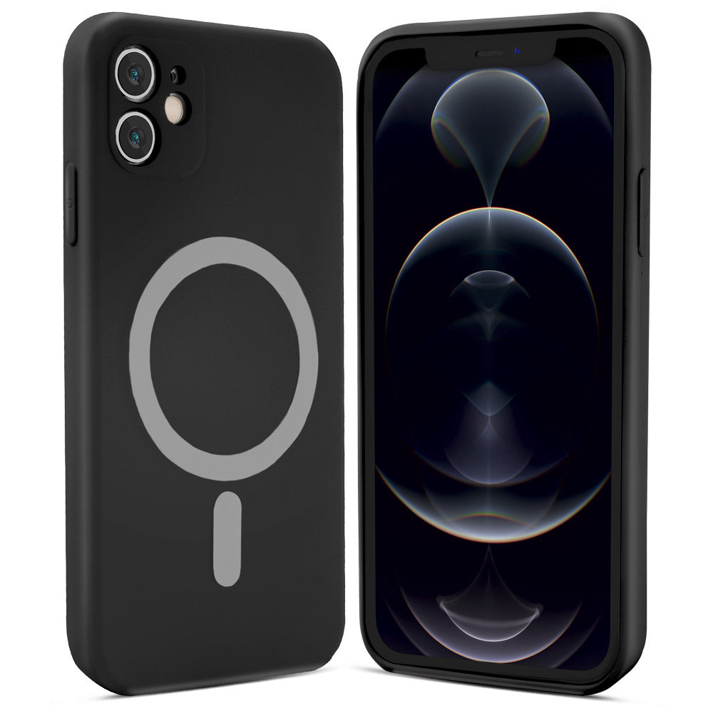 ShieldCase® ShieldCase iPhone 12 Magsafe Seidene Silikonhülle (Schwarz) ShieldCase® ShieldCase iPhone 12 Magsafe Seidene Silikonhülle (Schwarz)