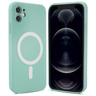 ShieldCase® ShieldCase iPhone 12 Magsafe Seidene Silikonhülle (Mintgrün)