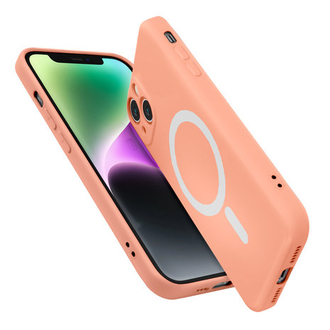 ShieldCase® ShieldCase iPhone 14 Magsafe Seidene Silikonhülle (Pink) ShieldCase® ShieldCase iPhone 14 Magsafe Seidene Silikonhülle (Pink)