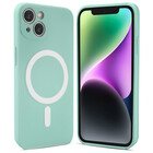 ShieldCase® ShieldCase iPhone 14 Magsafe Seidene Silikonhülle (Mintgrün)