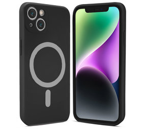 ShieldCase® iPhone 14 Plus Magsafe Seidene Silikonhülle (Schwarz)