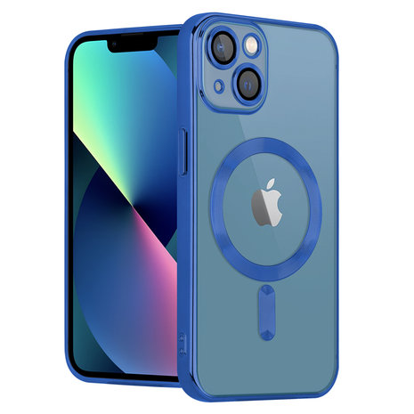 Coverzs Coverzs iPhone 13 Magsafe Hülle mit Kameraschutz (Blau)
