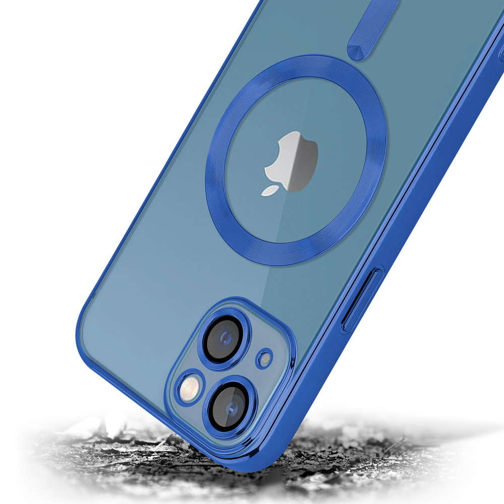 Coverzs Coverzs iPhone 13 Magsafe Hülle mit Kameraschutz (Blau)