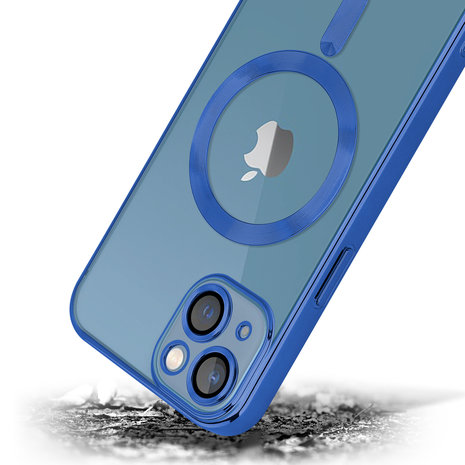 Coverzs Coverzs iPhone 13 Magsafe Hülle mit Kameraschutz (Blau)