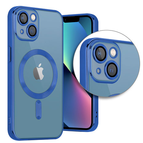 Coverzs Coverzs iPhone 13 Magsafe Hülle mit Kameraschutz (Blau)