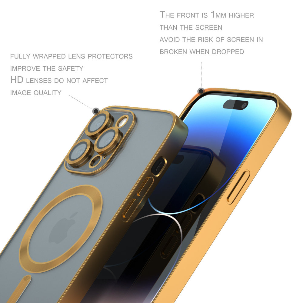 Coverzs Coverzs iPhone 13 Pro Magsafe Hülle mit Kameraschutz (Gold) Coverzs Coverzs iPhone 13 Pro Magsafe Hülle mit Kameraschutz (Gold)