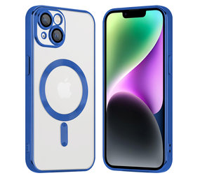 Coverzs iPhone 14 Magsafe Hülle mit Kameraschutz (Blau)