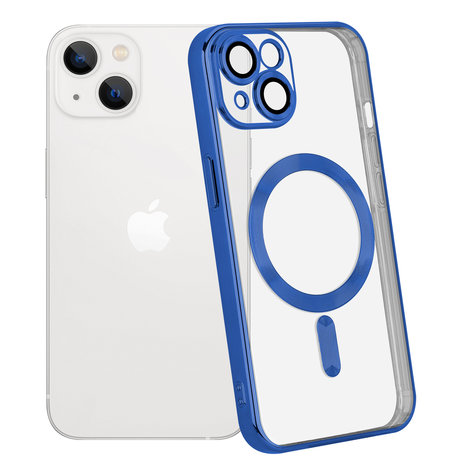 iPhone 14 Magsafe Hülle mit Kameraschutz (Blau) 