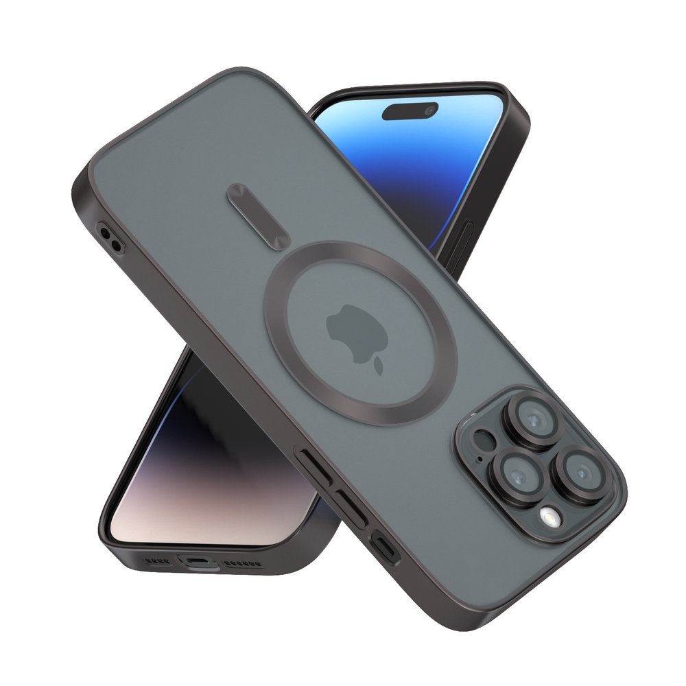iPhone 14 Pro Max Magsafe Hülle mit Kameraschutz (Schwarz) 