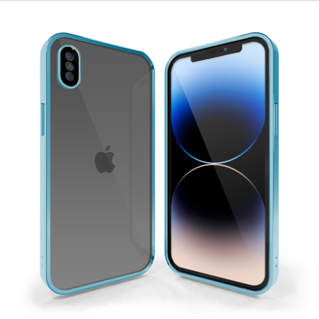 Coverzs Coverzs iPhone X Transparente Softcase mit Kameraschutz (Blau) Coverzs Coverzs iPhone X Transparente Softcase mit Kameraschutz (Blau)