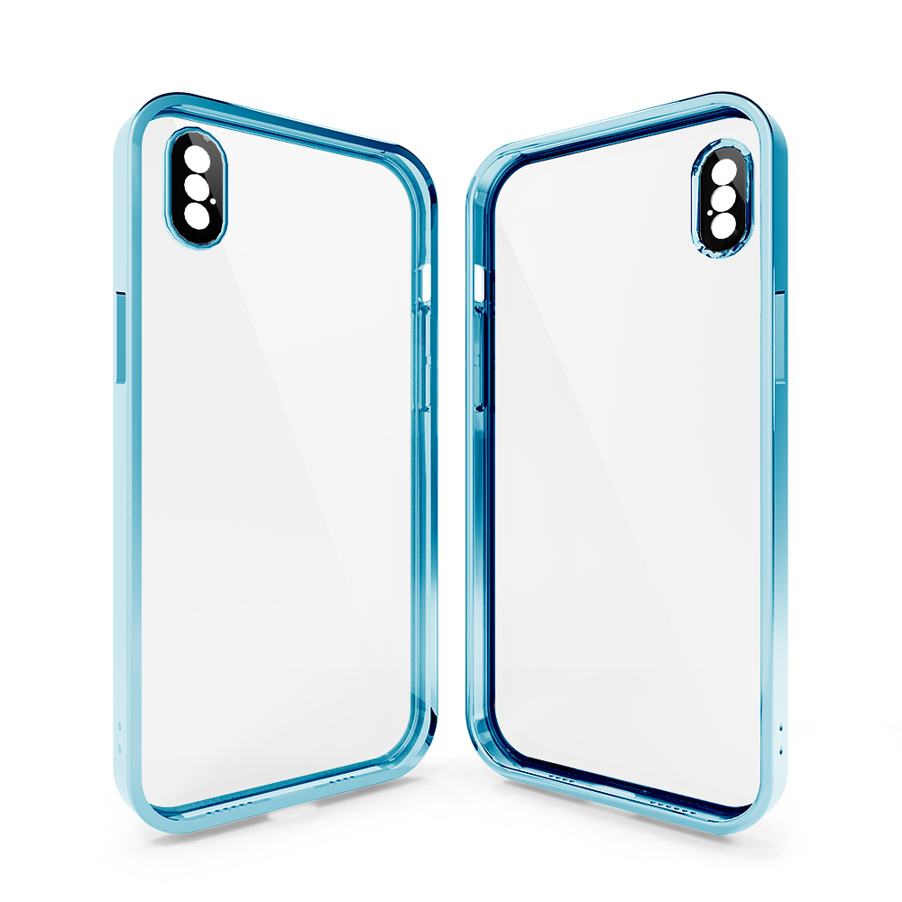 Coverzs Coverzs iPhone X Transparente Softcase mit Kameraschutz (Blau) Coverzs Coverzs iPhone X Transparente Softcase mit Kameraschutz (Blau)