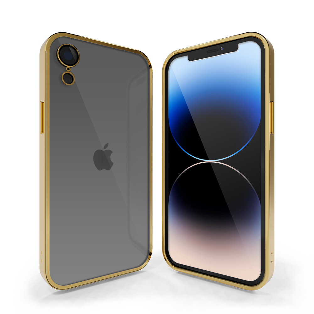 Coverzs Coverzs iPhone Xr Transparente Softcase mit Kameraschutz (Gold) Coverzs Coverzs iPhone Xr Transparente Softcase mit Kameraschutz (Gold)