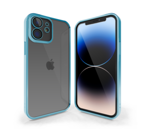 Coverzs iPhone 11 Transparente Softcase mit Kameraschutz (Blau)