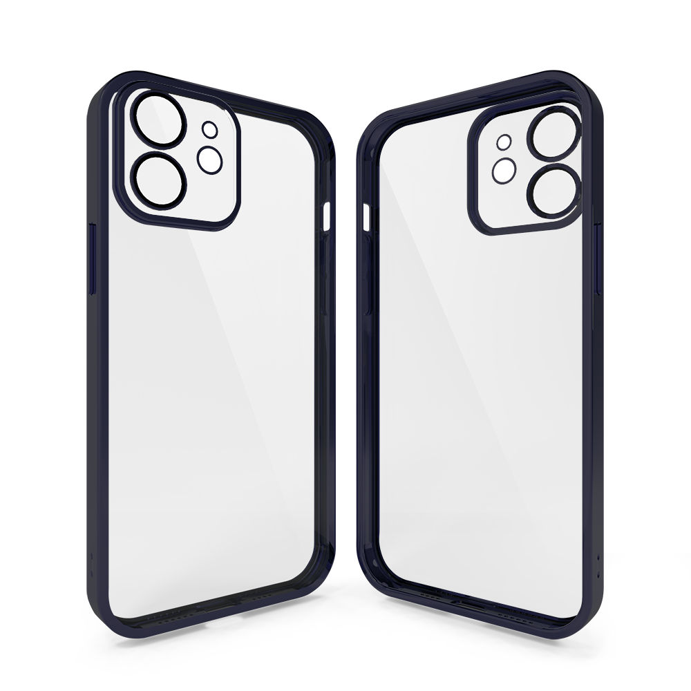 Coverzs Coverzs iPhone 12 Transparente Softcase mit Kameraschutz (Schwarz) Coverzs Coverzs iPhone 12 Transparente Softcase mit Kameraschutz (Schwarz)