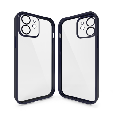 Coverzs Coverzs iPhone 12 Transparente Softcase mit Kameraschutz (Schwarz) Coverzs Coverzs iPhone 12 Transparente Softcase mit Kameraschutz (Schwarz)