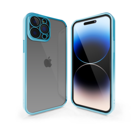 Coverzs iPhone 12 Pro Transparente Softcase mit Kameraschutz (Blau)