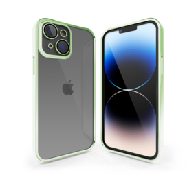 Coverzs iPhone 13 Transparente Softcase mit Kameraschutz (Grün)