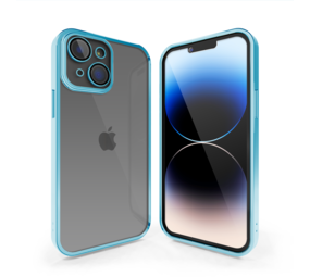 Coverzs iPhone 13 Transparente Softcase mit Kameraschutz (Blau) Coverzs iPhone 13 Transparente Softcase mit Kameraschutz (Blau)