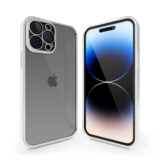 Coverzs iPhone 13 Pro Transparente Softcase mit Kameraschutz (Silber)