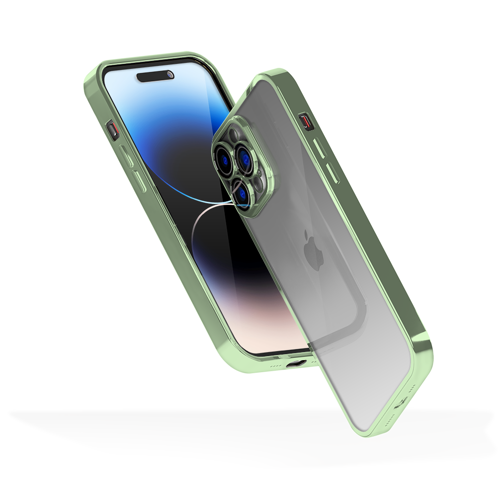 Coverzs Coverzs iPhone 13 Pro Max Transparente Softcase mit Kameraschutz (Grün) Coverzs Coverzs iPhone 13 Pro Max Transparente Softcase mit Kameraschutz (Grün)