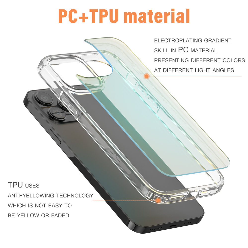 Coverzs Coverzs iPhone 12 Hülle Transparent und Farbverlauf (Grün) Coverzs Coverzs iPhone 12 Hülle Transparent und Farbverlauf (Grün)