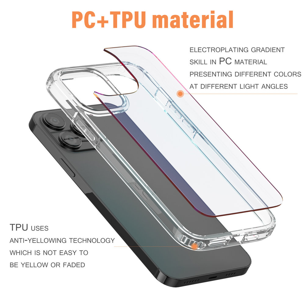 Coverzs Coverzs iPhone 13 Pro Hülle Transparent und Farbverlauf (Rot) Coverzs Coverzs iPhone 13 Pro Hülle Transparent und Farbverlauf (Rot)