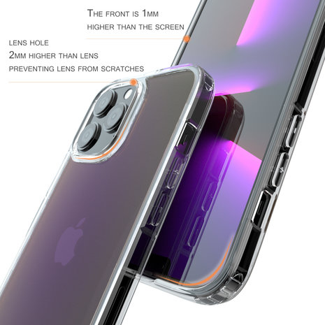 Coverzs Coverzs iPhone 13 Pro Max Hülle Transparent und Farbverlauf (Blau) Coverzs Coverzs iPhone 13 Pro Max Hülle Transparent und Farbverlauf (Blau)