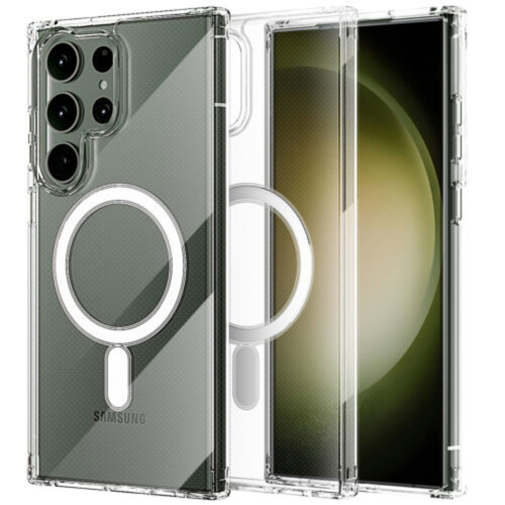 Coverzs Coverzs Samsung Galaxy S23 Ultra Shock Case MagSafe (Transparent)
