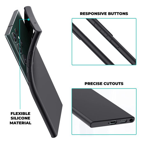 Ceezs Ceezs Silikonhülle Samsung Galaxy S23 Ultra (Schwarz) Ceezs Ceezs Silikonhülle Samsung Galaxy S23 Ultra (Schwarz)