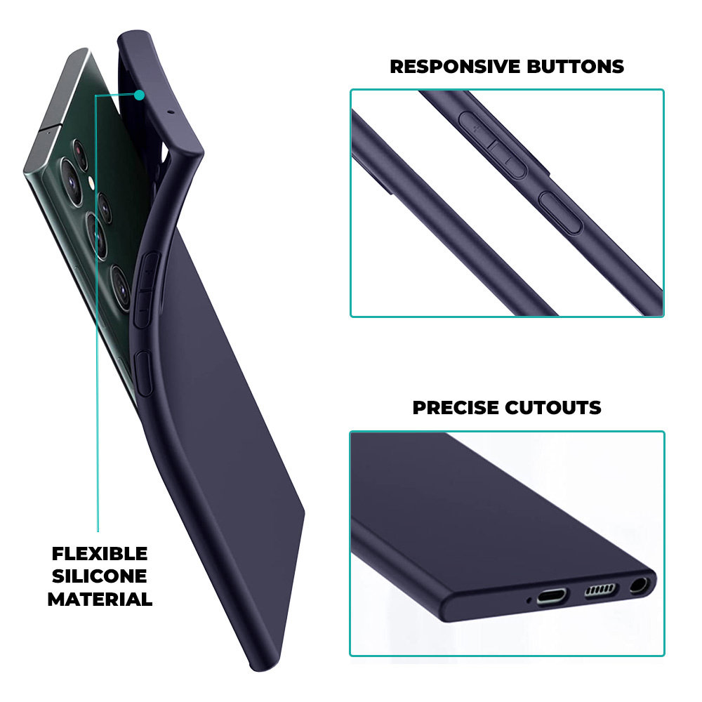 Ceezs Ceezs Silikonhülle Samsung Galaxy S23 Ultra (Dunkelblau) Ceezs Ceezs Silikonhülle Samsung Galaxy S23 Ultra (Dunkelblau)