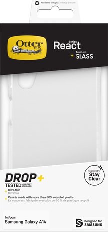 Otterbox Otterbox Samsung Galaxy A14 React Hülle mit bewährtem Glas (Transparent) Otterbox Otterbox Samsung Galaxy A14 React Hülle mit bewährtem Glas (Transparent)