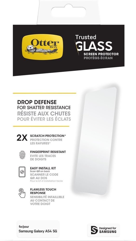 Otterbox Otterbox Samsung Galaxy A54 5G Vertrauenswürdige Glas-Displayschutzfolie Otterbox Otterbox Samsung Galaxy A54 5G Vertrauenswürdige Glas-Displayschutzfolie