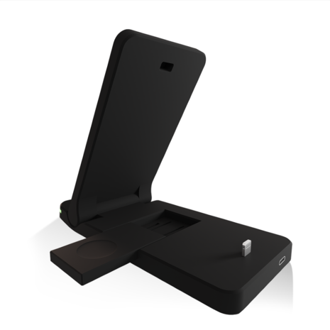 Coverzs Coverzs 3-in-1 Faltbares kabelloses Ladegerät für Apple-Produkte Coverzs Coverzs 3-in-1 Faltbares kabelloses Ladegerät für Apple-Produkte