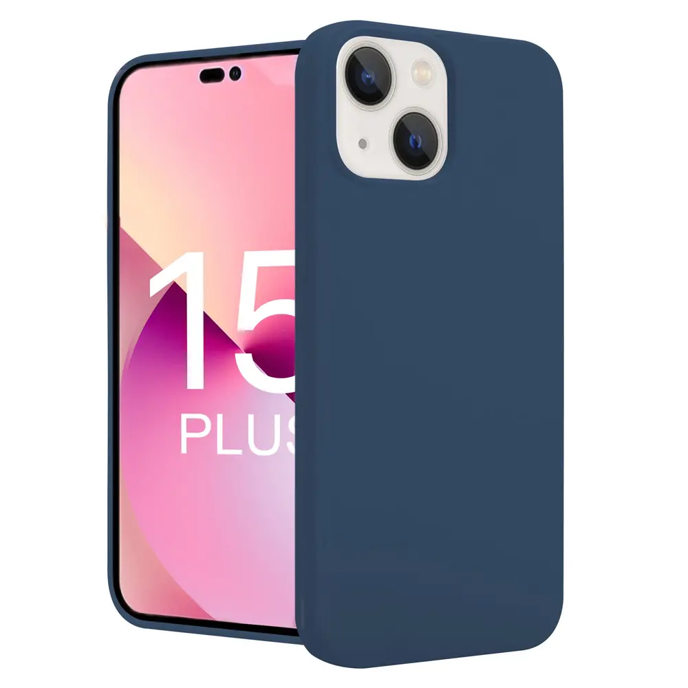 iPhone 15 Plus Silikonhülle (Dunkelblau)