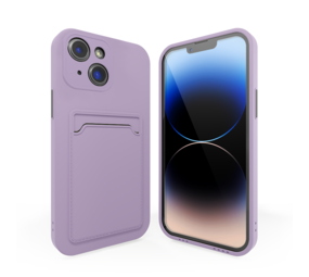ShieldCase® iPhone 15 Silikon Hülle mit Kartenfach (Lila) ShieldCase® iPhone 15 Silikon Hülle mit Kartenfach (Lila)