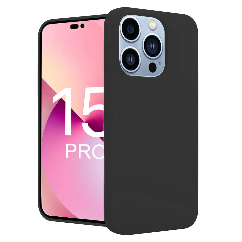 ShieldCase® ShieldCase iPhone 15 Pro Silikon Hülle (Schwarz) ShieldCase® ShieldCase iPhone 15 Pro Silikon Hülle (Schwarz)