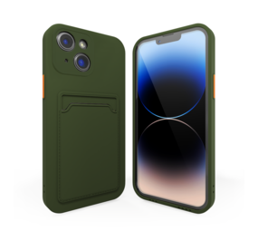 ShieldCase® iPhone 15 Silikon Hülle mit Kartenfach (Dunkelgrün) ShieldCase® iPhone 15 Silikon Hülle mit Kartenfach (Dunkelgrün)