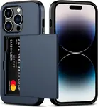 ShieldCase® ShieldCase iPhone 15 Pro Kartenfach Hülle mit Slider (Dunkelblau)