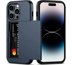 ShieldCase® iPhone 15 Pro Kartenfach Hülle mit Slider (Dunkelblau) ShieldCase® iPhone 15 Pro Kartenfach Hülle mit Slider (Dunkelblau)