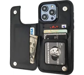 ShieldCase® iPhone 15 Pro Wallet Case (Schwarz)