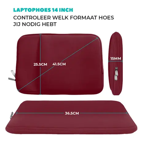 Coverzs Coverzs Laptoptasche 14 Zoll (bordeaux) Coverzs Coverzs Laptoptasche 14 Zoll (bordeaux)