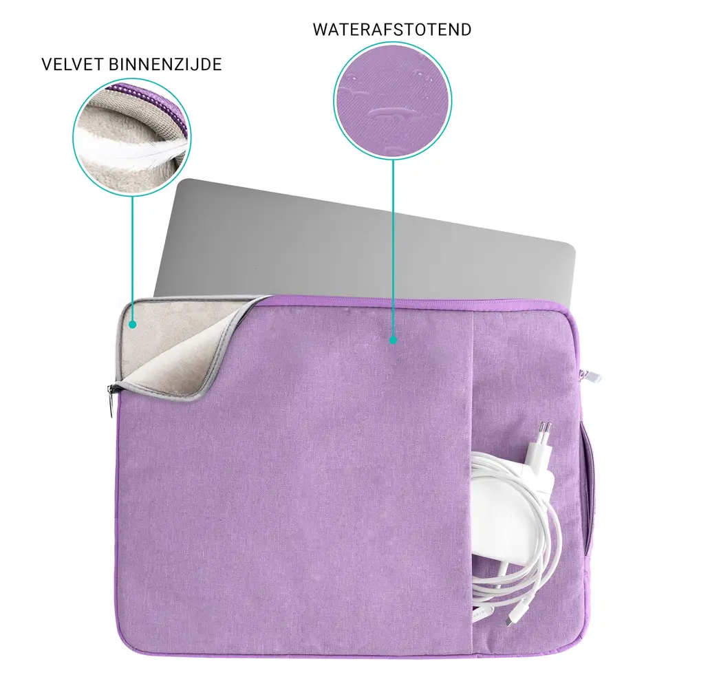 Coverzs Coverzs Luxus Laptoptasche 14 Zoll (Lila) Coverzs Coverzs Luxus Laptoptasche 14 Zoll (Lila)